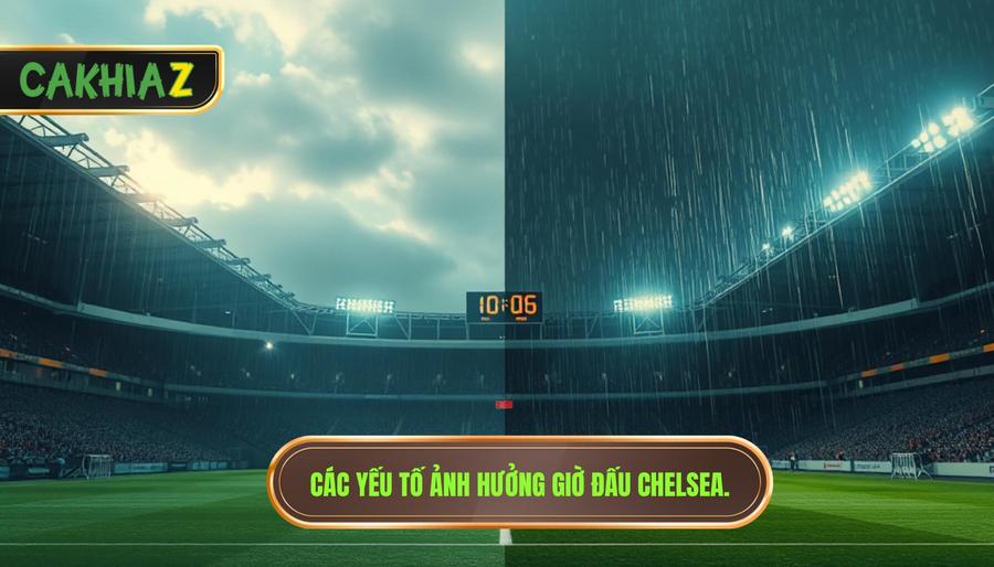 2. Các yếu tố ảnh hưởng giờ đấu Chelsea.