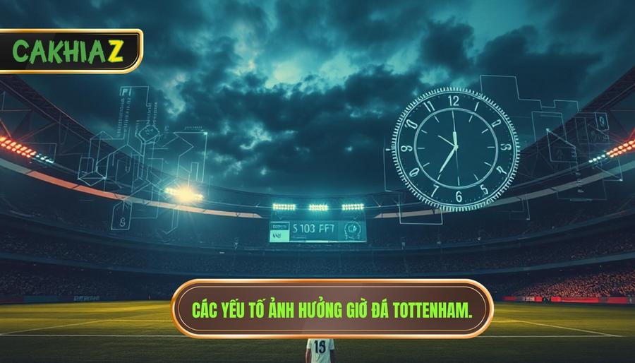 3. Các yếu tố ảnh hưởng giờ đá Tottenham.